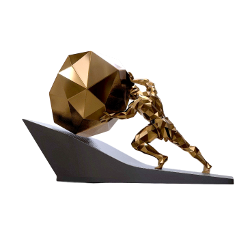 抽象装饰摆件 西西弗斯：永恒的斗争（支持3D打印）