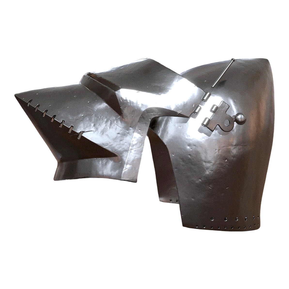 巴辛猎犬头盔（支持3D打印,拼装模型） | 头盔,盔甲,头盔3D模型,支持3D打印,拼装模型,巴辛猎犬头盔,猎犬头盔,十四世纪头盔,十四世纪防具,3D模型,3D打印,3D素材,obj,glTF,fbx,dae,stl,3ds,glb,usdz,3dmax,blender模型,VisionPro,3D建模,3D扫描,3d打印模型