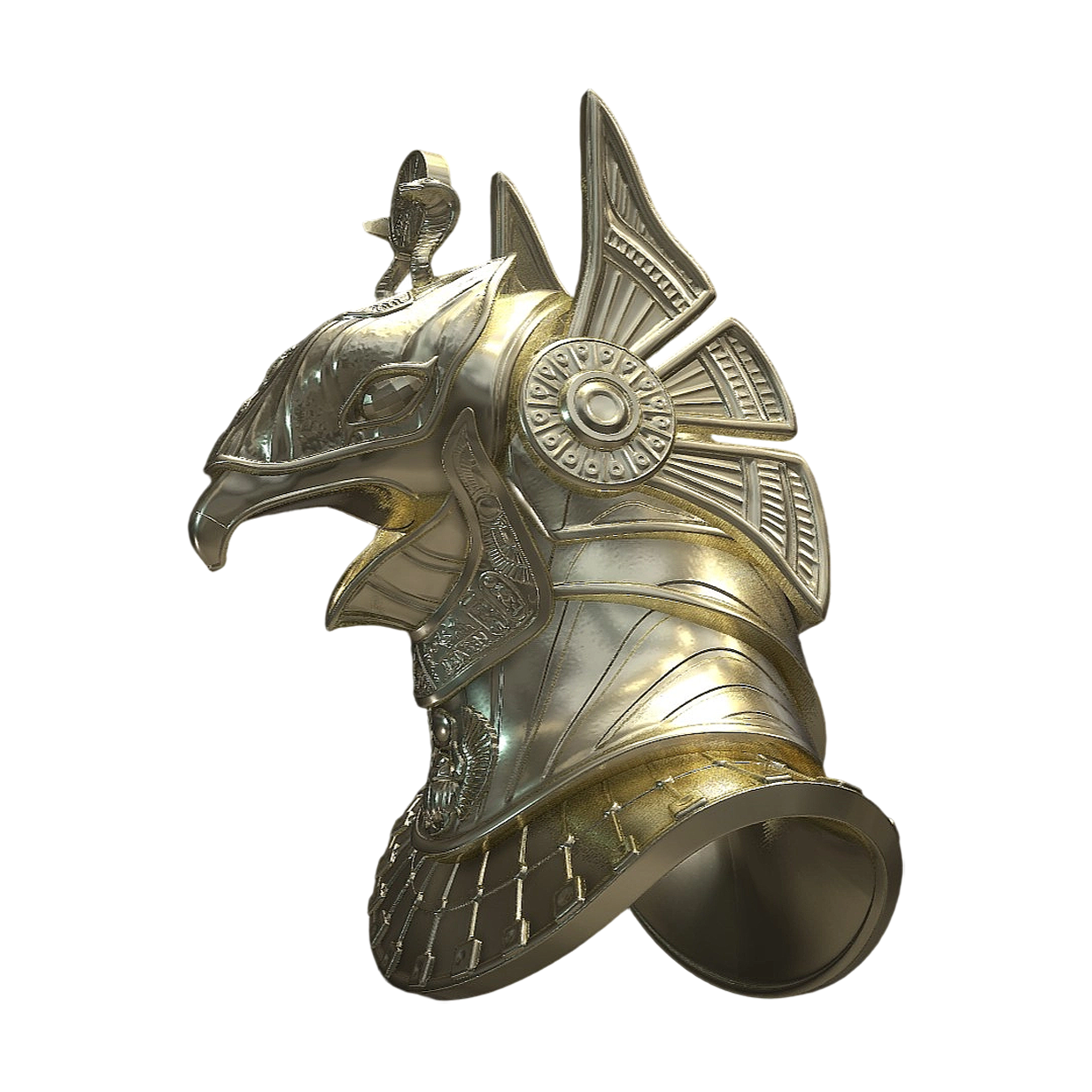 荷鲁斯半身像（支持3D打印） | 雕塑,半身像,雕像3D模型,古希腊神话,荷鲁斯,支持3D打印,荷鲁斯雕塑,Horus,荷鲁斯半身像,3D模型,3D打印,3D素材,obj,glTF,fbx,dae,stl,3ds,glb,usdz,3dmax,blender模型,VisionPro,3D建模,3D扫描,3d打印模型