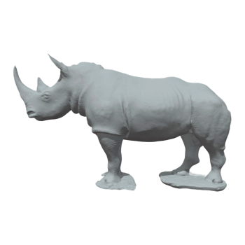 白犀牛雕塑摆件（支持3D打印）