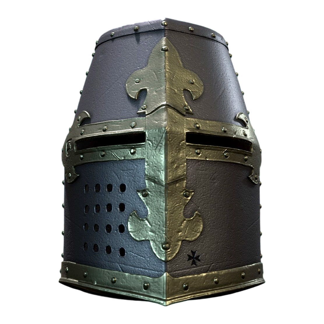 十字军骑士头盔（可3D打印） | 头盔,钢盔,盔甲,防具,头盔3D模型,支持3D打印,十字军骑士头盔,骑士头盔,十字军头盔,3D模型,3D打印,3D素材,obj,glTF,fbx,dae,stl,3ds,glb,usdz,3dmax,blender模型,VisionPro,3D建模,3D扫描,3d打印模型