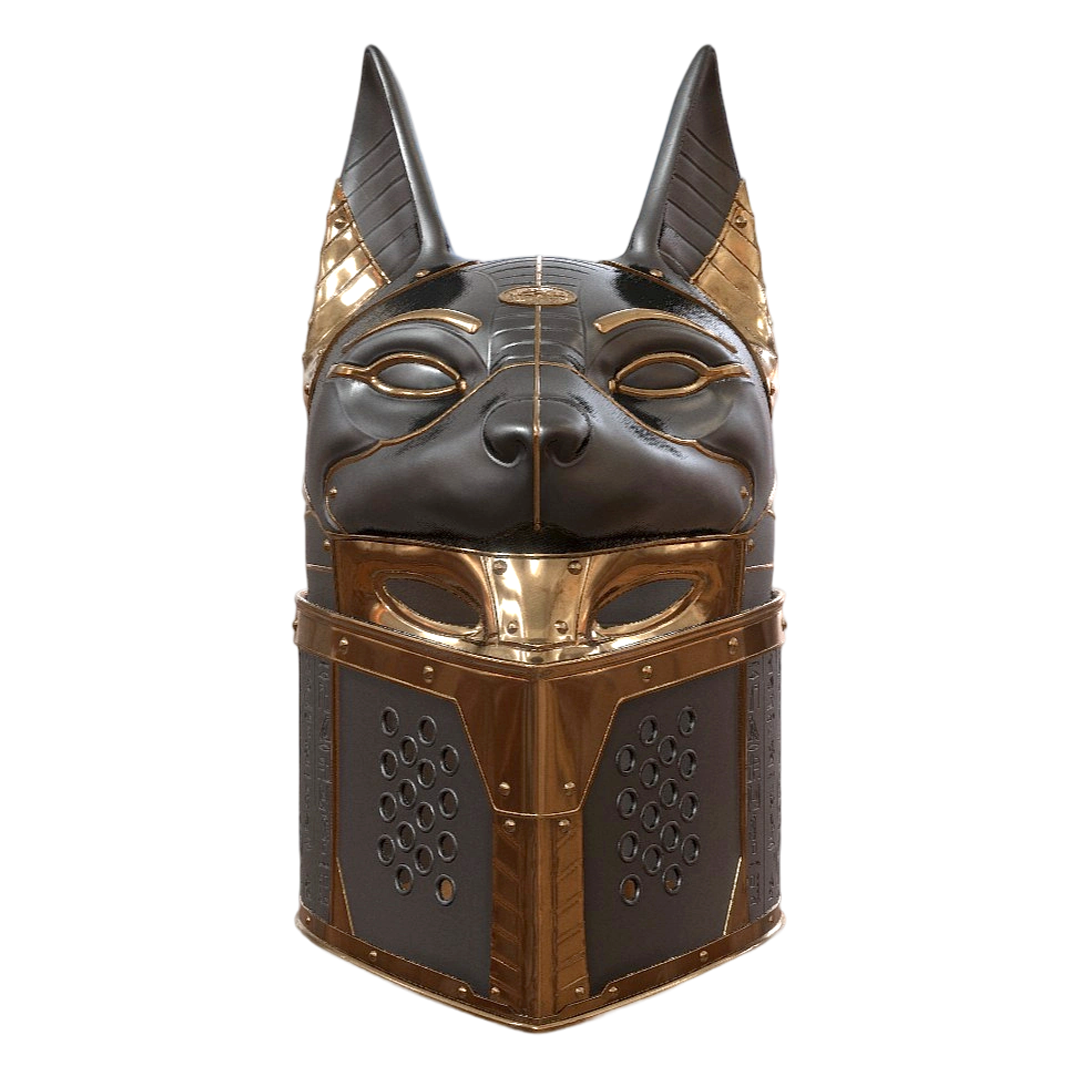 巴斯泰托头盔（支持3D打印） | 头盔,盔甲,头盔3D模型,支持3D打印,巴斯泰托头盔,巴斯泰托,埃及头盔,3D模型,3D打印,3D素材,obj,glTF,fbx,dae,stl,3ds,glb,usdz,3dmax,blender模型,VisionPro,3D建模,3D扫描,3d打印模型