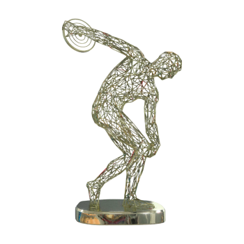 几何抽象铁饼选手像