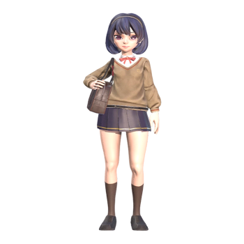 带着挎包的女孩（3D动作模型）