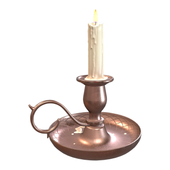 带烛台的蜡烛（3D动画模型）