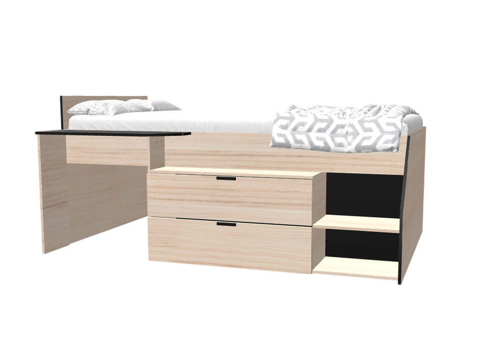 卧室床具 | 单人床,卧室家具,灰色,自然色,Inmersivo,S.A.S,系列,储物功能,高床架,HOWARD,3D模型,3D打印,3D素材,obj,glTF,fbx,dae,stl,3ds,glb,usdz,3dmax,blender模型,VisionPro,3D建模,3D扫描,3d打印模型