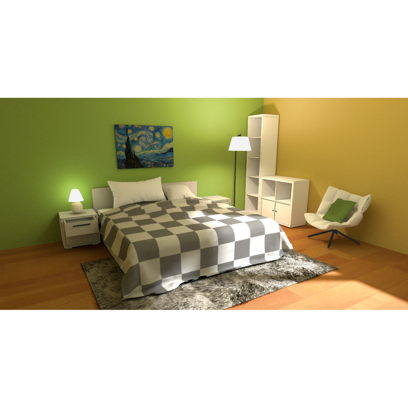 卧室 | 3D,卧室,室内设计,建模,Sketchfab,项目,Ziyao,Chen,空间布局,软装搭配,3D模型,3D打印,3D素材,obj,glTF,fbx,dae,stl,3ds,glb,usdz,3dmax,blender模型,VisionPro,3D建模,3D扫描,3d打印模型