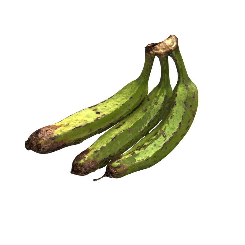 Raw Banana | 3D,生香蕉模型,未成熟香蕉,Ret.ouchs,水果形态建模,青涩质感,表皮纹理,生鲜数字资产,3D模型,3D打印,3D素材,obj,glTF,fbx,dae,stl,3ds,glb,usdz,3dmax,blender模型,VisionPro,3D建模,3D扫描,3d打印模型