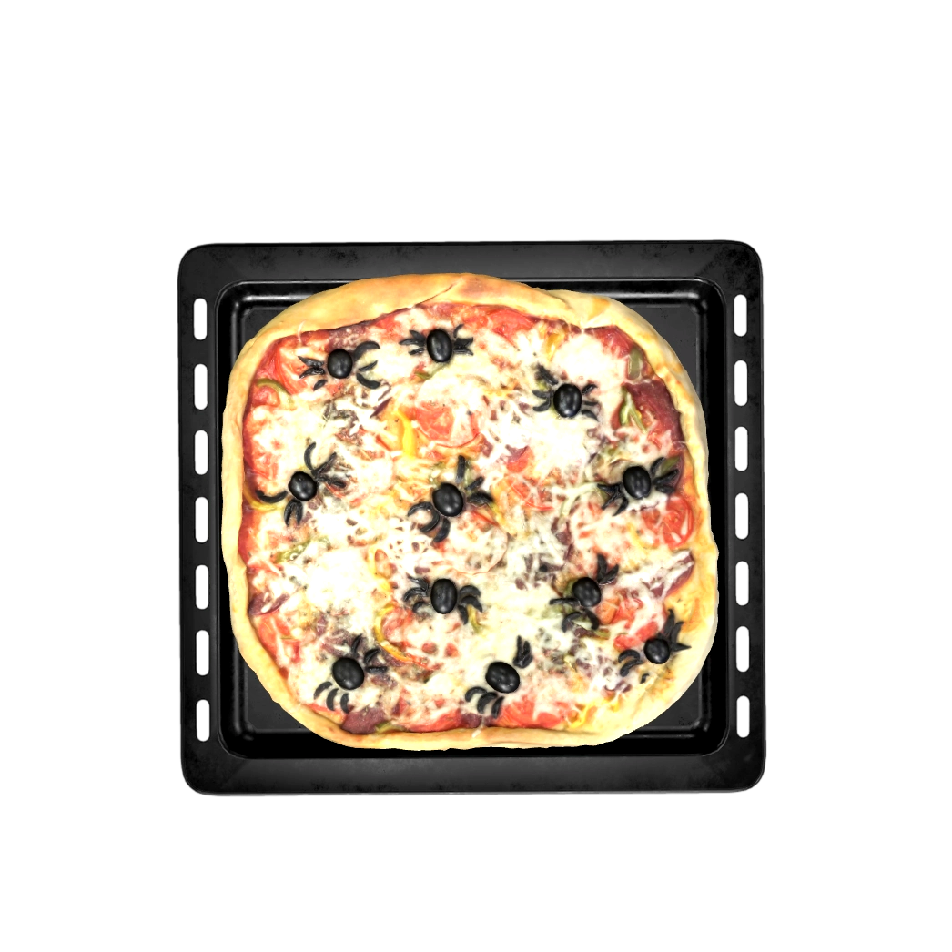 万圣节蜘蛛披萨 | 3D,万圣节披萨模型,dima051983,蜘蛛披萨建模,节日创意美食,万圣节道具,恐怖趣味模型,3D模型,3D打印,3D素材,obj,glTF,fbx,dae,stl,3ds,glb,usdz,3dmax,blender模型,VisionPro,3D建模,3D扫描,3d打印模型