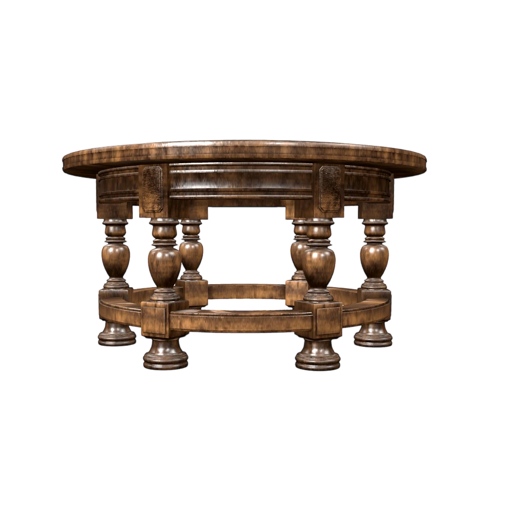 古典元素的桌子 | 橡木家具,风格,Gründerzeit,古典风格家具,新文艺复兴元素,德式历史主义家具,胡桃木贴面,古典木工工艺,3D模型,3D打印,3D素材,obj,glTF,fbx,dae,stl,3ds,glb,usdz,3dmax,blender模型,VisionPro,3D建模,3D扫描,3d打印模型