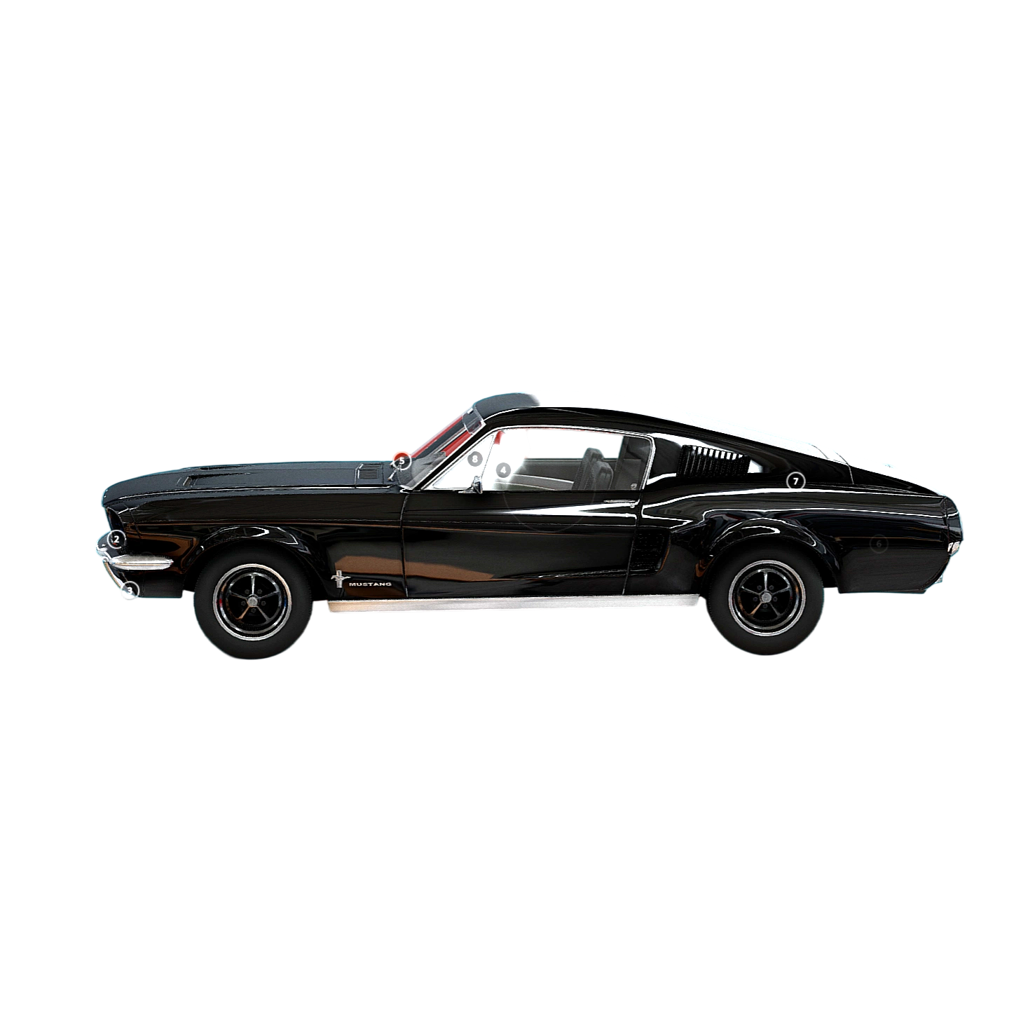 1967 年福特野马快背版 | 3D,1967,福特野马模型,ZIRODESIGN,美式肌肉车复刻,经典野马快背版,复古汽车建模,3D模型,3D打印,3D素材,obj,glTF,fbx,dae,stl,3ds,glb,usdz,3dmax,blender模型,VisionPro,3D建模,3D扫描,3d打印模型