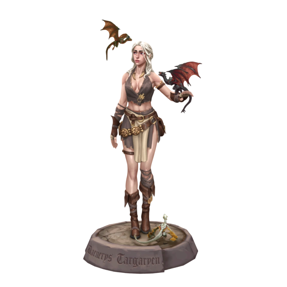 丹妮莉丝・坦格利安 | 3D,丹妮莉丝模型,Daniel,Matras,权力的游戏角色,龙妈建模,坦格利安,影视角色还原,3D模型,3D打印,3D素材,obj,glTF,fbx,dae,stl,3ds,glb,usdz,3dmax,blender模型,VisionPro,3D建模,3D扫描,3d打印模型