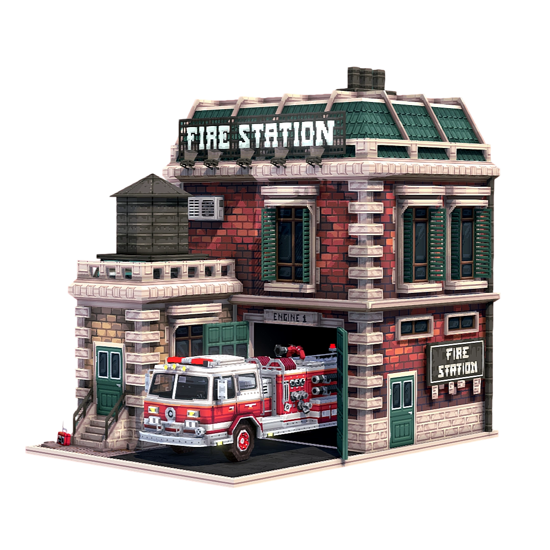 消防站 | 3D,消防,应急设施,素材,消防站模型,Jelle,公共建筑建模,消防场景还原,消防站功能布局,3D模型,3D打印,3D素材,obj,glTF,fbx,dae,stl,3ds,glb,usdz,3dmax,blender模型,VisionPro,3D建模,3D扫描,3d打印模型