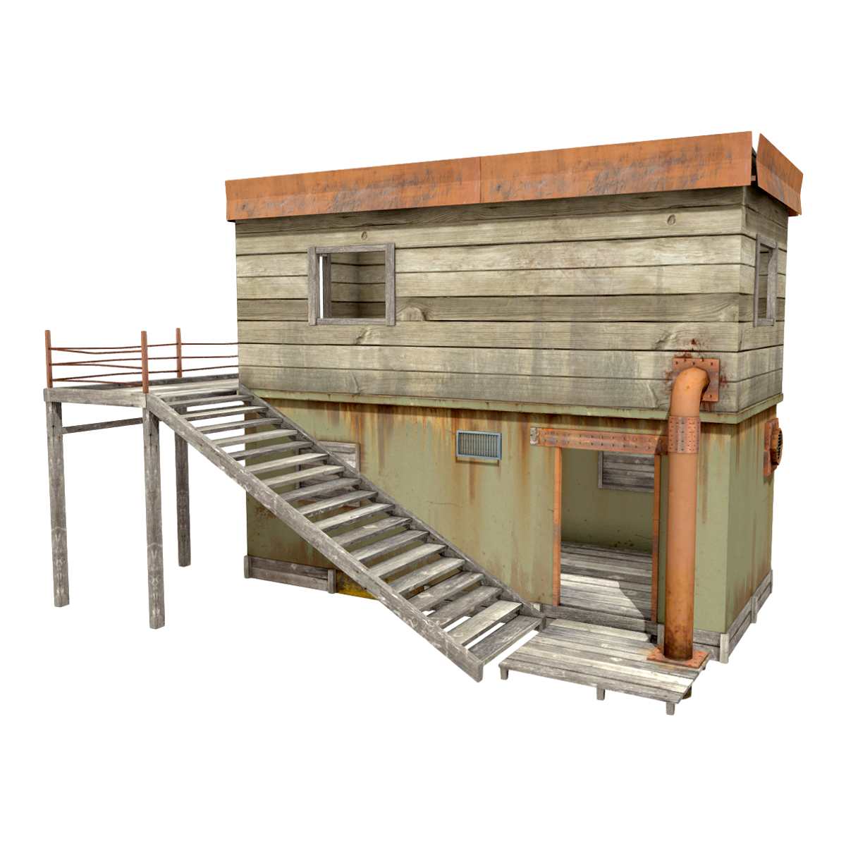 一座简陋的棚屋 | 建筑,建筑物,房屋,房子,3D建筑模型,棚屋,简陋,简陋小屋,House,房屋3D模型,3D模型,3D打印,3D素材,obj,glTF,fbx,dae,stl,3ds,glb,usdz,3dmax,blender模型,VisionPro,3D建模,3D扫描,3d打印模型