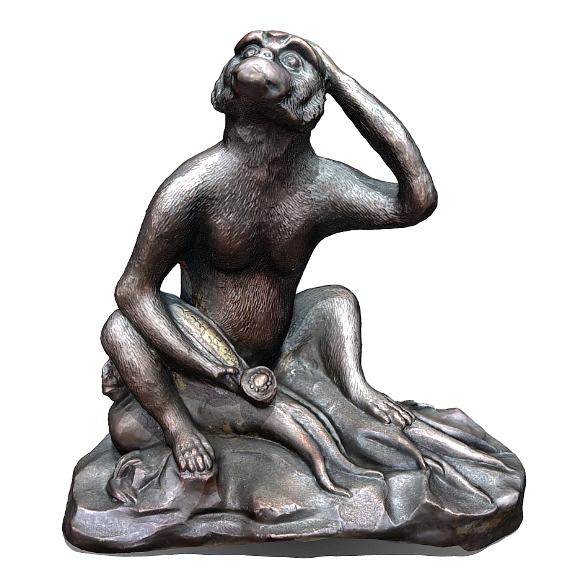 雕塑——“猴王”孙悟空 | 雕塑,石雕,神话人物,西游记,孙悟空,齐天大圣,SUNWUKONG,MonkeyKing,猴王,黑神话：悟空,3D模型,3D打印,3D素材,obj,glTF,fbx,dae,stl,3ds,glb,usdz,3dmax,blender模型,VisionPro,3D建模,3D扫描,3d打印模型