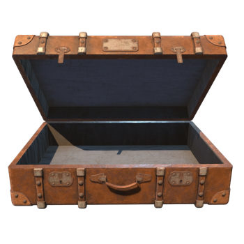 棕色的复古行李箱