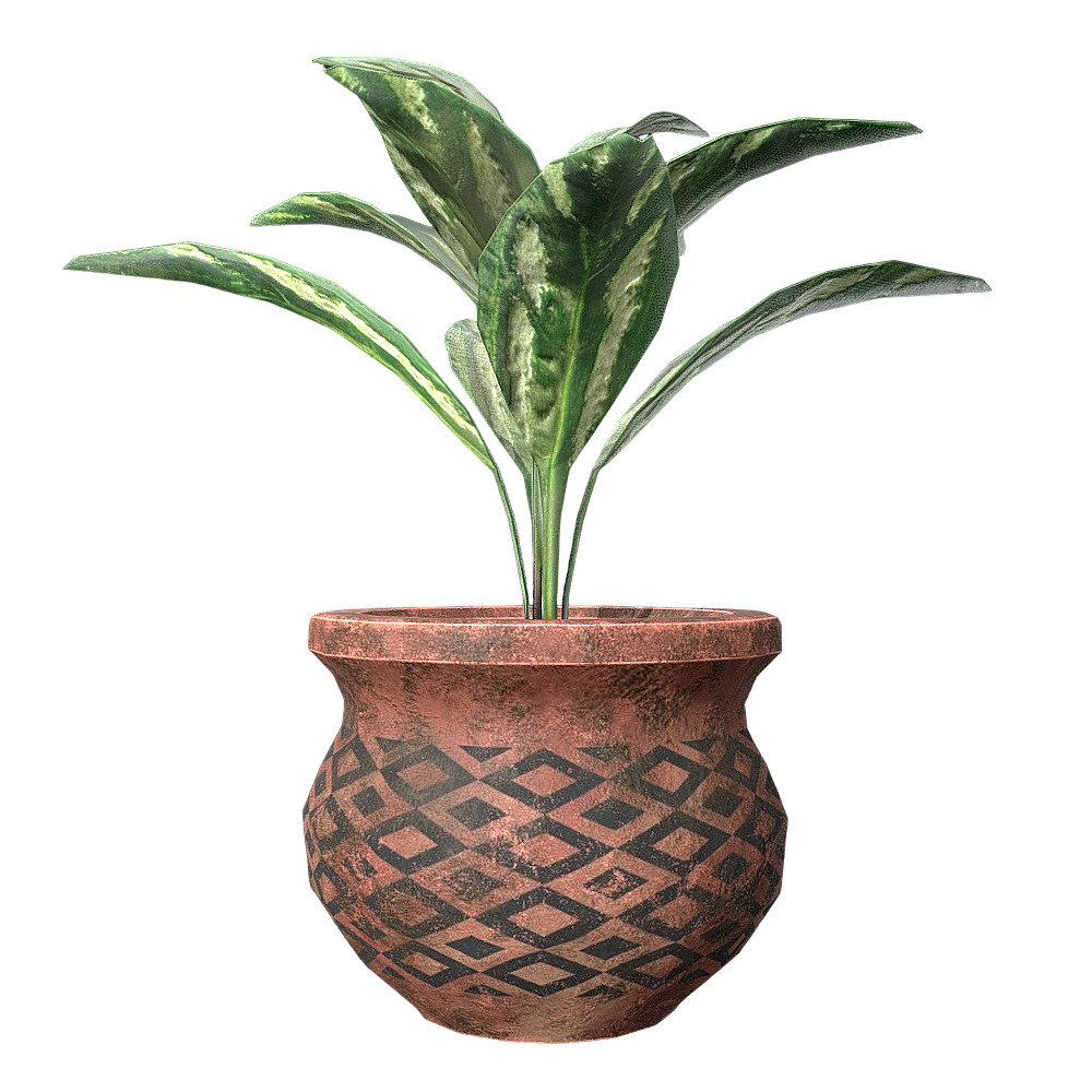 花叶万年青盆栽 | 盆栽,花卉,植物,绿植,观赏绿植,花叶万年青,哑甘蔗,万年青,3D模型,3D打印,3D素材,obj,glTF,fbx,dae,stl,3ds,glb,usdz,3dmax,blender模型,VisionPro,3D建模,3D扫描,3d打印模型