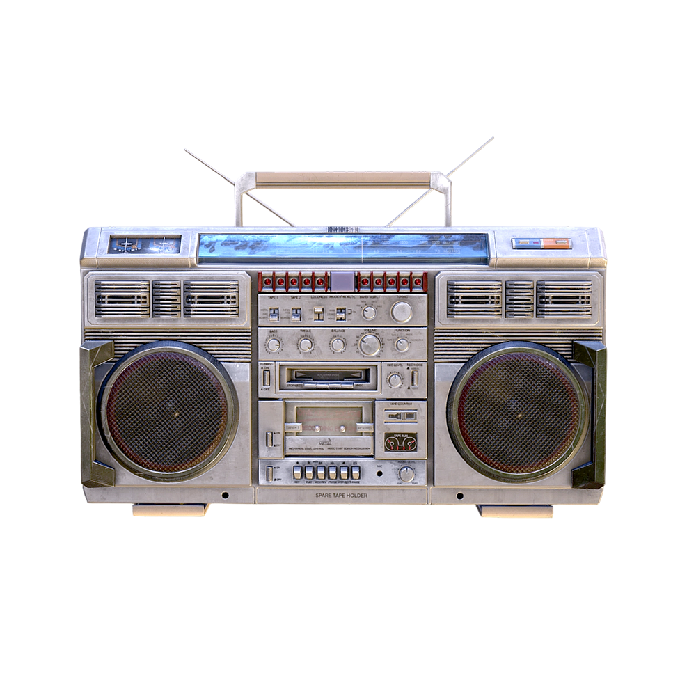 经典双卡带录音机（Conion C-100F手提音响） | 复古,音箱,录音机,复古录音机,卡带录音机,手提音响,Boombox,ConionC-100F录音机,ConeyOnkyoCorporation,双卡带录音机,3D模型,3D打印,3D素材,obj,glTF,fbx,dae,stl,3ds,glb,usdz,3dmax,blender模型,VisionPro,3D建模,3D扫描,3d打印模型