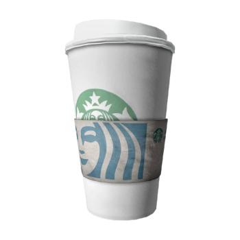 一个星巴克咖啡杯