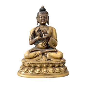 铜鎏金释迦牟尼佛坐像