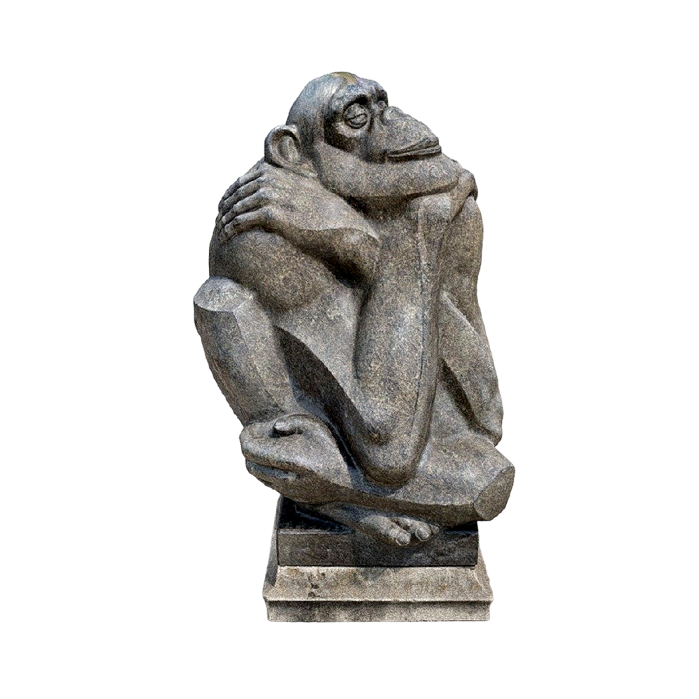 沉思的猿猴雕像 | 石像,雕塑,雕像,石雕,猴子,石头雕像,猿猴,沉思的猿猴,石材雕刻,惠安石雕,3D模型,3D打印,3D素材,obj,glTF,fbx,dae,stl,3ds,glb,usdz,3dmax,blender模型,VisionPro,3D建模,3D扫描,3d打印模型