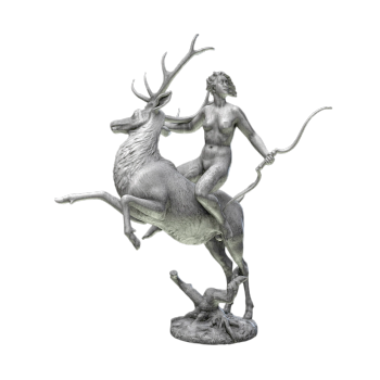 狩猎女神狄安娜骑鹿石雕
