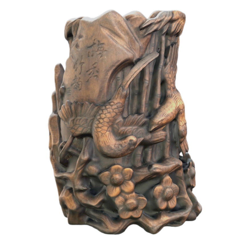 《梅秀竹韵》竹根雕 | 雕塑,雕像,艺术品,工艺品,竹根雕,根雕,竹雕,手工雕刻作品,工艺美术品,梅秀竹韵,3D模型,3D打印,3D素材,obj,glTF,fbx,dae,stl,3ds,glb,usdz,3dmax,blender模型,VisionPro,3D建模,3D扫描,3d打印模型