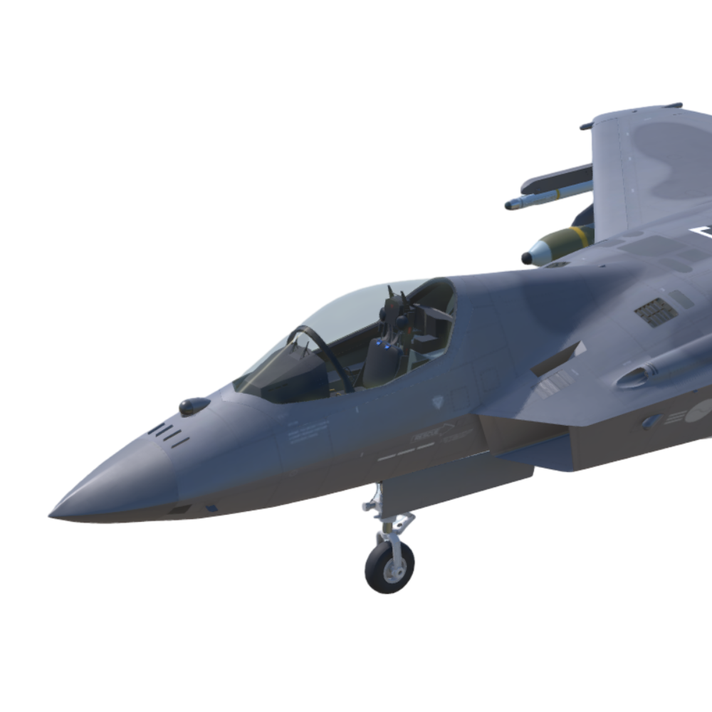 灰蓝色KF-21战斗机3D模型 | 飞行,飞机,军事,航空,KF-21,猎鹰,战斗机,起飞,3D模型,3D打印,3D素材,obj,glTF,fbx,dae,stl,3ds,glb,usdz,3dmax,blender模型,VisionPro,3D建模,3D扫描,3d打印模型