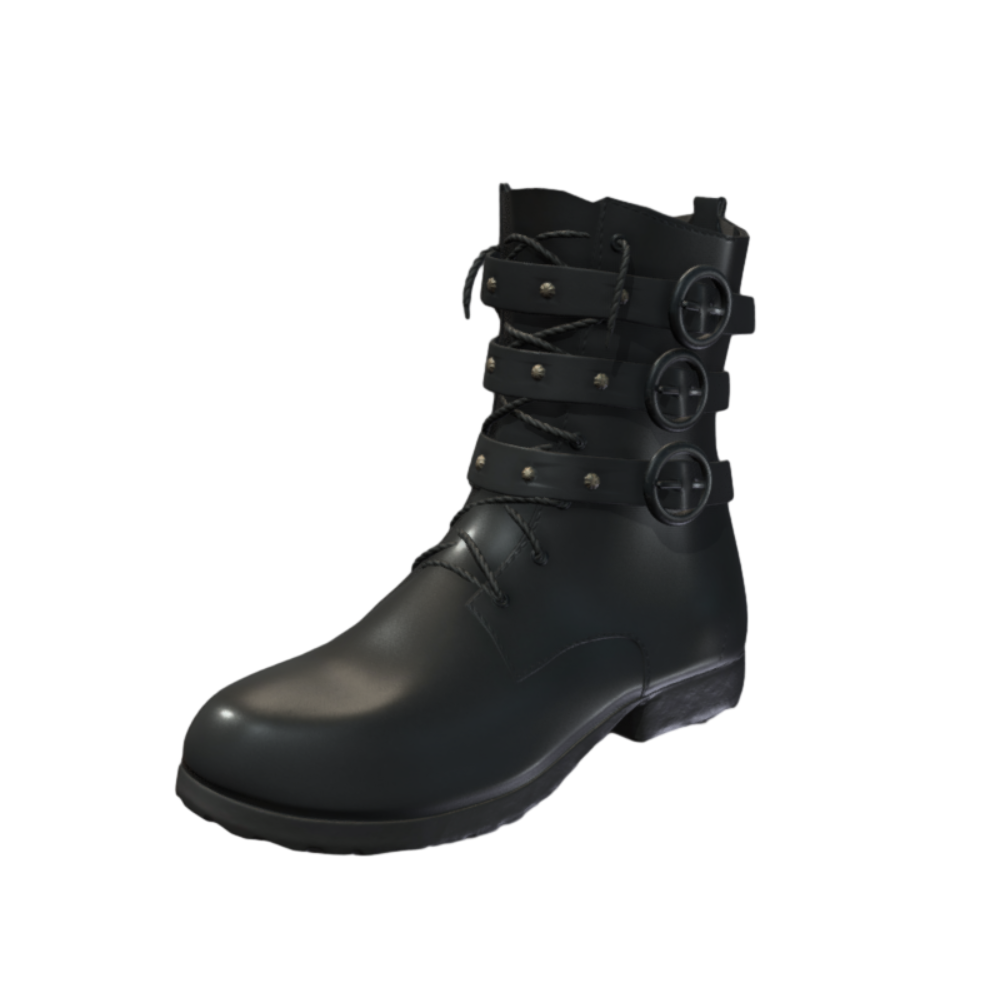 一只女士长筒皮靴3D模型 | 靴子,马丁靴,皮鞋,女鞋,黑色靴子,现代靴,靴,穿戴,3D模型,3D打印,3D素材,obj,glTF,fbx,dae,stl,3ds,glb,usdz,3dmax,blender模型,VisionPro,3D建模,3D扫描,3d打印模型