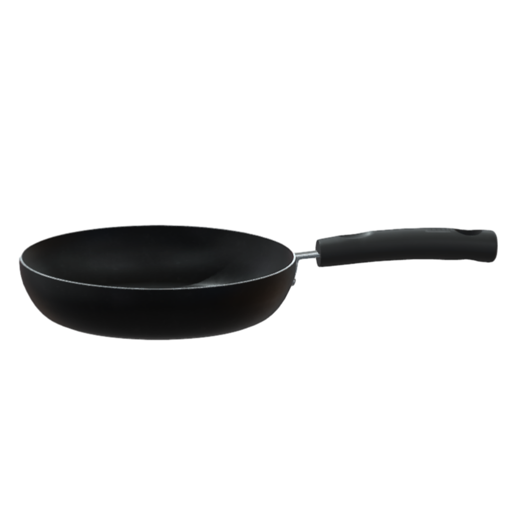 厨房炒菜黑色平底锅 | 厨具,煎锅,平底锅,不粘锅,炒锅,PBR次世代,铁锅,厨房用具,炊具,煮锅,3D模型,3D打印,3D素材,obj,glTF,fbx,dae,stl,3ds,glb,usdz,3dmax,blender模型,VisionPro,3D建模,3D扫描,3d打印模型