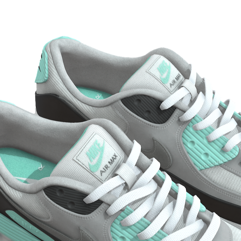 一双白色耐克运动鞋3D模型 | 休闲鞋,男鞋,时尚,鞋,耐克,运动鞋,写字,舒适,新款,旅游鞋,3D模型,3D打印,3D素材,obj,glTF,fbx,dae,stl,3ds,glb,usdz,3dmax,blender模型,VisionPro,3D建模,3D扫描,3d打印模型