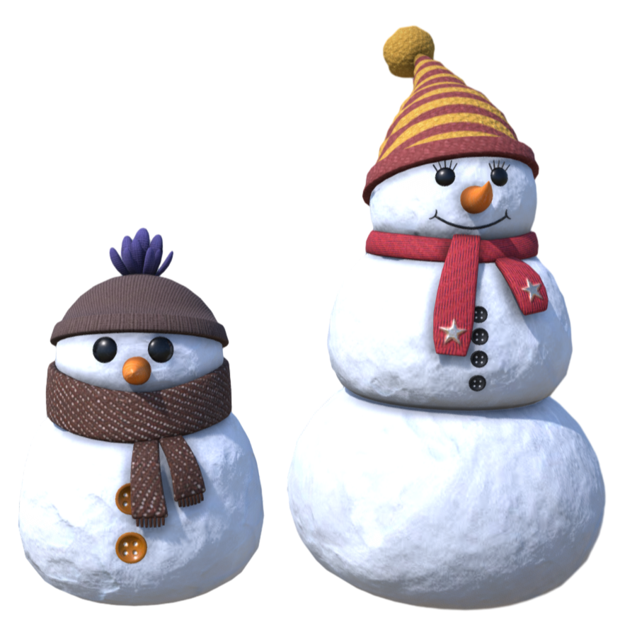 冬季场景装饰y雪人的一家3D模型 | 装饰,场景道具,雪人,冬季,人偶,雪人3D模型,圣诞节雪人,Snowman,小雪人,3D模型,3D打印,3D素材,obj,glTF,fbx,dae,stl,3ds,glb,usdz,3dmax,blender模型,VisionPro,3D建模,3D扫描,3d打印模型