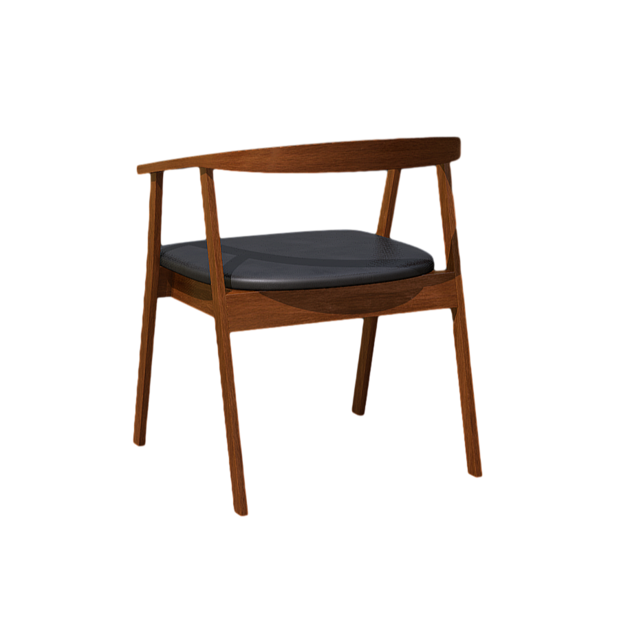 现代深色实木皮椅3D模型 | 椅子,实木家具,实木,简约,VR模型,餐椅,现代,办公椅,凳子,室内家具,3D模型,3D打印,3D素材,obj,glTF,fbx,dae,stl,3ds,glb,usdz,3dmax,blender模型,VisionPro,3D建模,3D扫描,3d打印模型