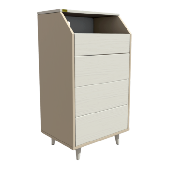 现代实木抽屉柜3D模型