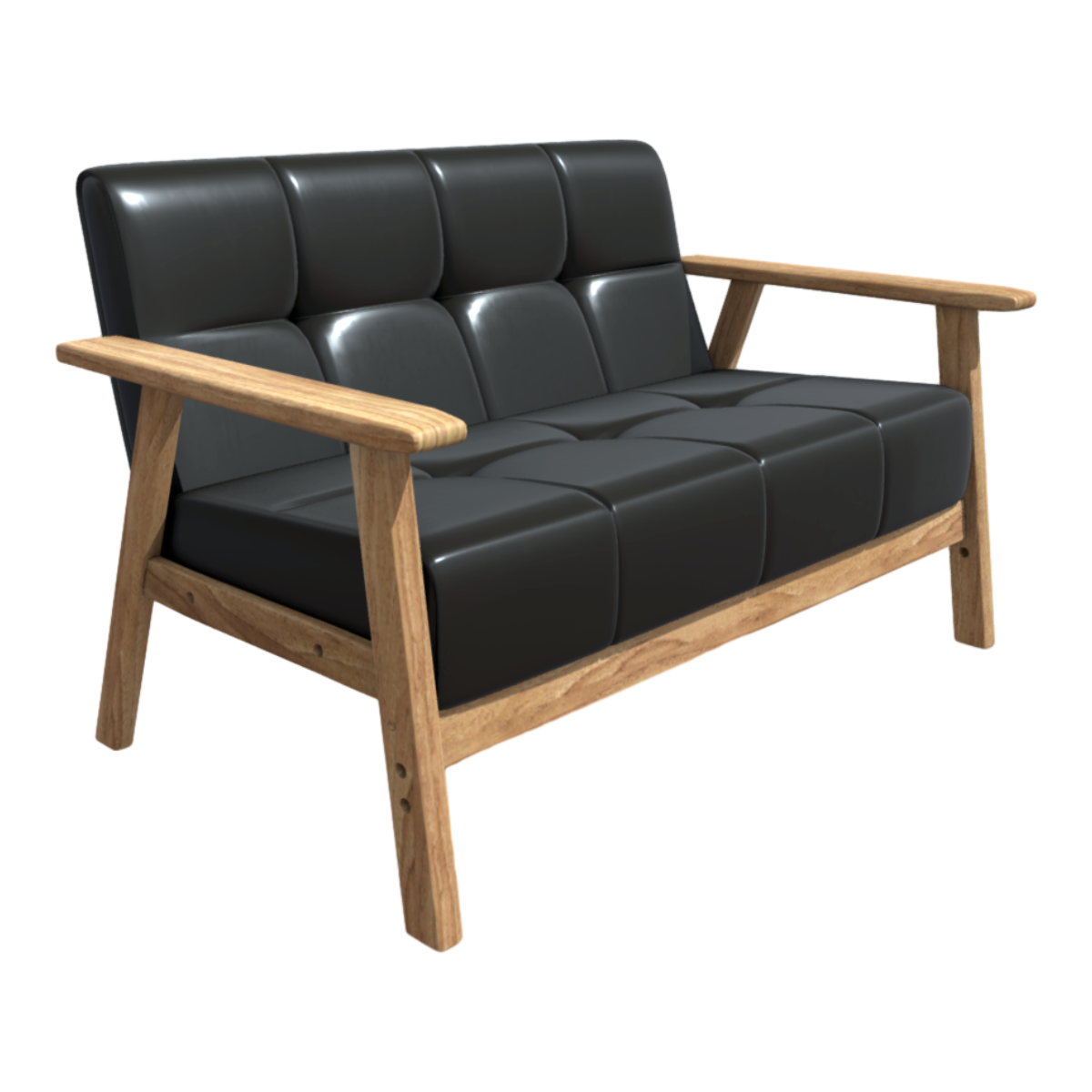 北欧沙发实木水曲柳扶手双人简约沙发 | AR模型,实木,简约,宜家,北欧,双人沙发,座椅,室内家具,皮沙发,3D模型,3D打印,3D素材,obj,glTF,fbx,dae,stl,3ds,glb,usdz,3dmax,blender模型,VisionPro,3D建模,3D扫描,3d打印模型