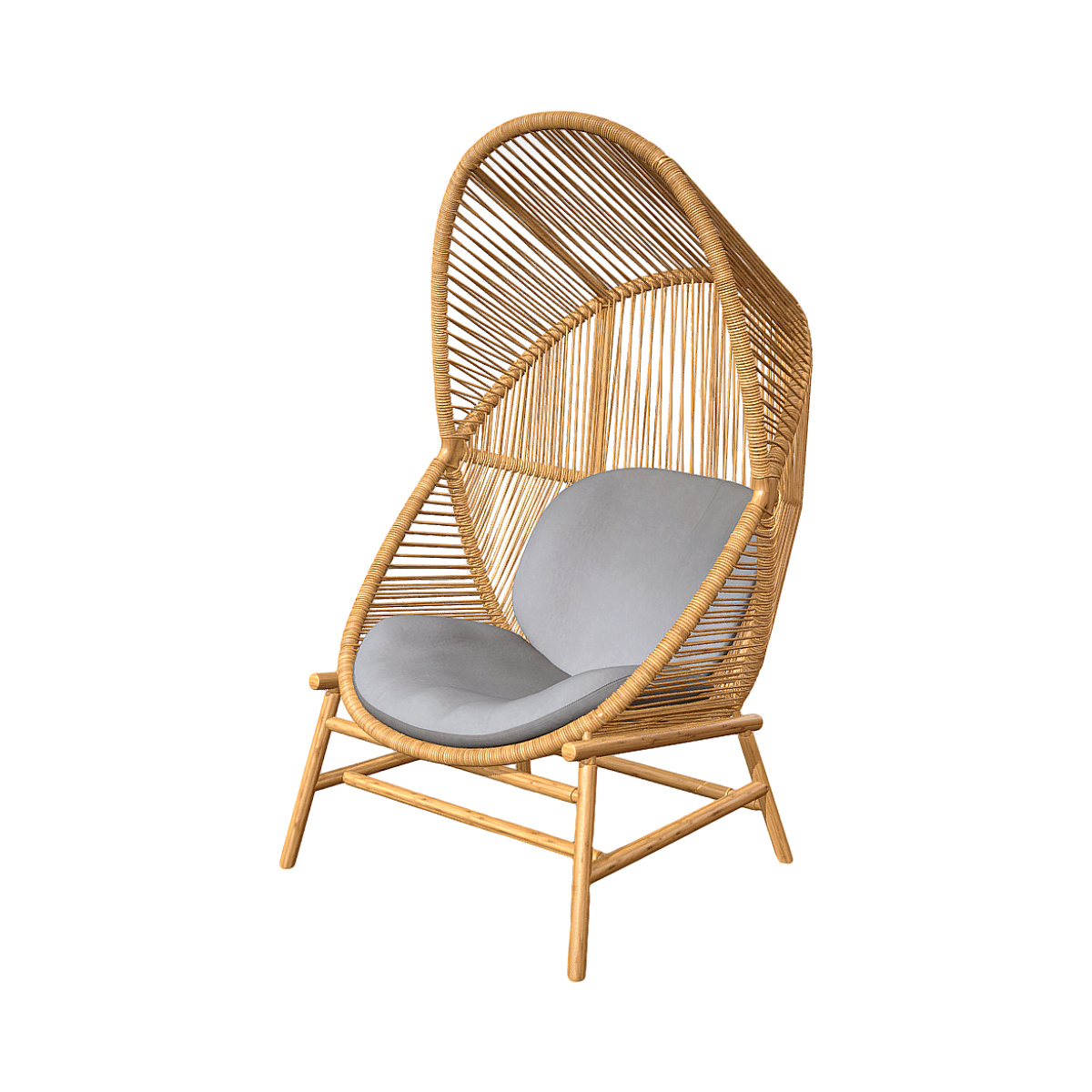 单人鸟笼沙发露台拍照落地躺椅 | AR模型,椅子,单人沙发,宜家,竹编,躺椅,户外家具,躺椅3D模型,鸟笼沙发,竹编躺椅,3D模型,3D打印,3D素材,obj,glTF,fbx,dae,stl,3ds,glb,usdz,3dmax,blender模型,VisionPro,3D建模,3D扫描,3d打印模型