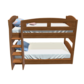 现代卧室床上下铺双人床