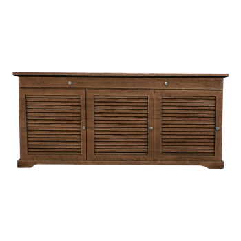 新中式餐边柜原木储物柜黑胡桃老榆木收纳柜