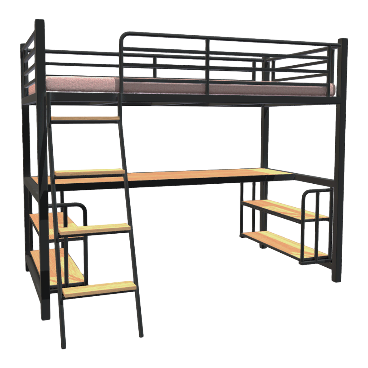 铁艺高架床上床下桌复式二楼床楼阁铁架床 | 极简,铁艺,铁架床,宿舍床,高架床,上床下桌,典雅黑,阁楼式,铁艺高架床,3D模型,3D打印,3D素材,obj,glTF,fbx,dae,stl,3ds,glb,usdz,3dmax,blender模型,VisionPro,3D建模,3D扫描,3d打印模型