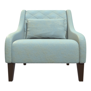 薄荷绿单人布艺西餐厅卡座沙发软包沙发椅