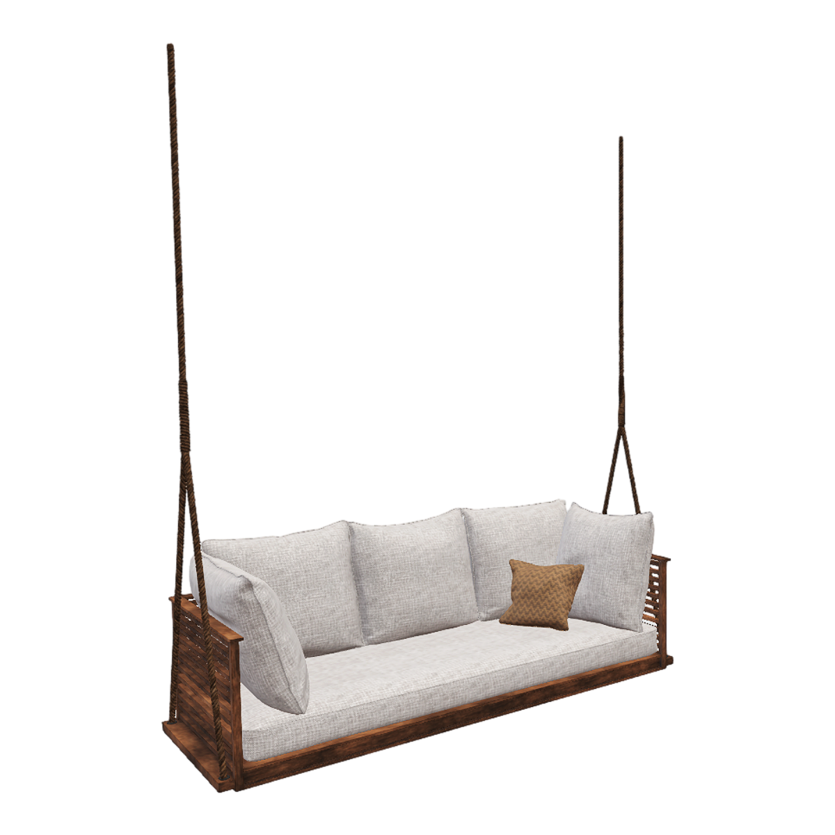 吊顶吊绳实木沙发科技布户外吊绳秋千沙发 | 沙发,秋千椅,秋千,软包沙发,户外沙发,秋千沙发,吊绳沙发,摇篮沙发,3D模型,3D打印,3D素材,obj,glTF,fbx,dae,stl,3ds,glb,usdz,3dmax,blender模型,VisionPro,3D建模,3D扫描,3d打印模型