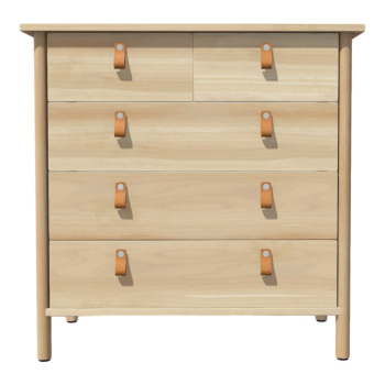 皮质拉扣五斗抽屉柜收纳柜实木餐边柜