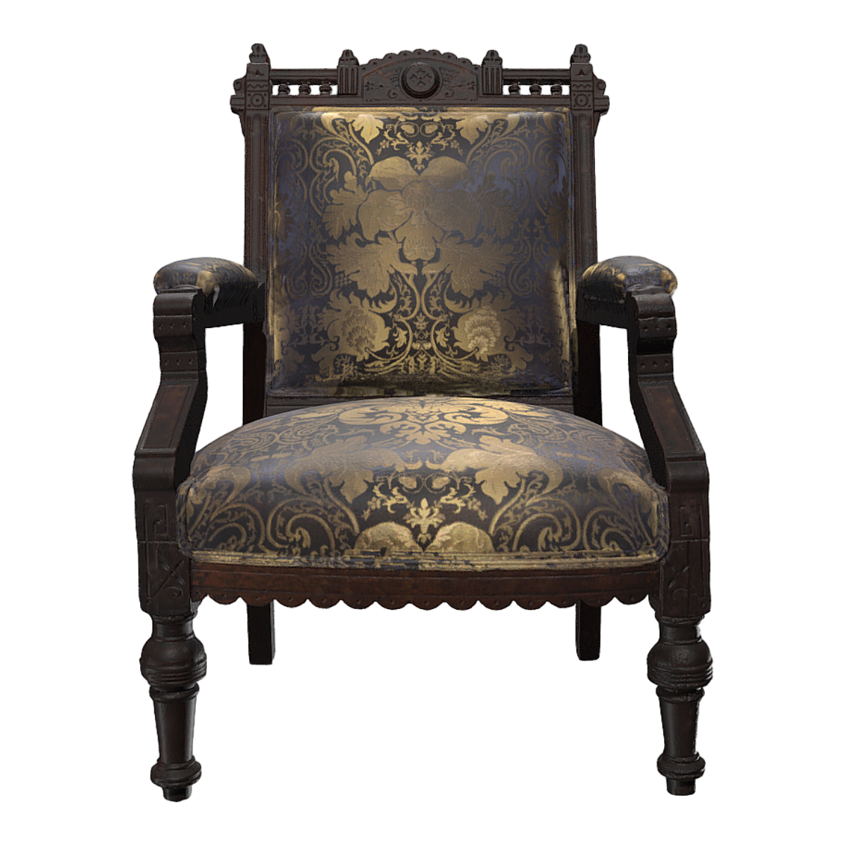 欧式复古实木老旧雕花软包椅子扫描模型 | 复古,欧式,老旧,扶手椅,扫描,实木椅子,软包椅子,雕花椅子,欧式餐椅,污迹,3D模型,3D打印,3D素材,obj,glTF,fbx,dae,stl,3ds,glb,usdz,3dmax,blender模型,VisionPro,3D建模,3D扫描,3d打印模型