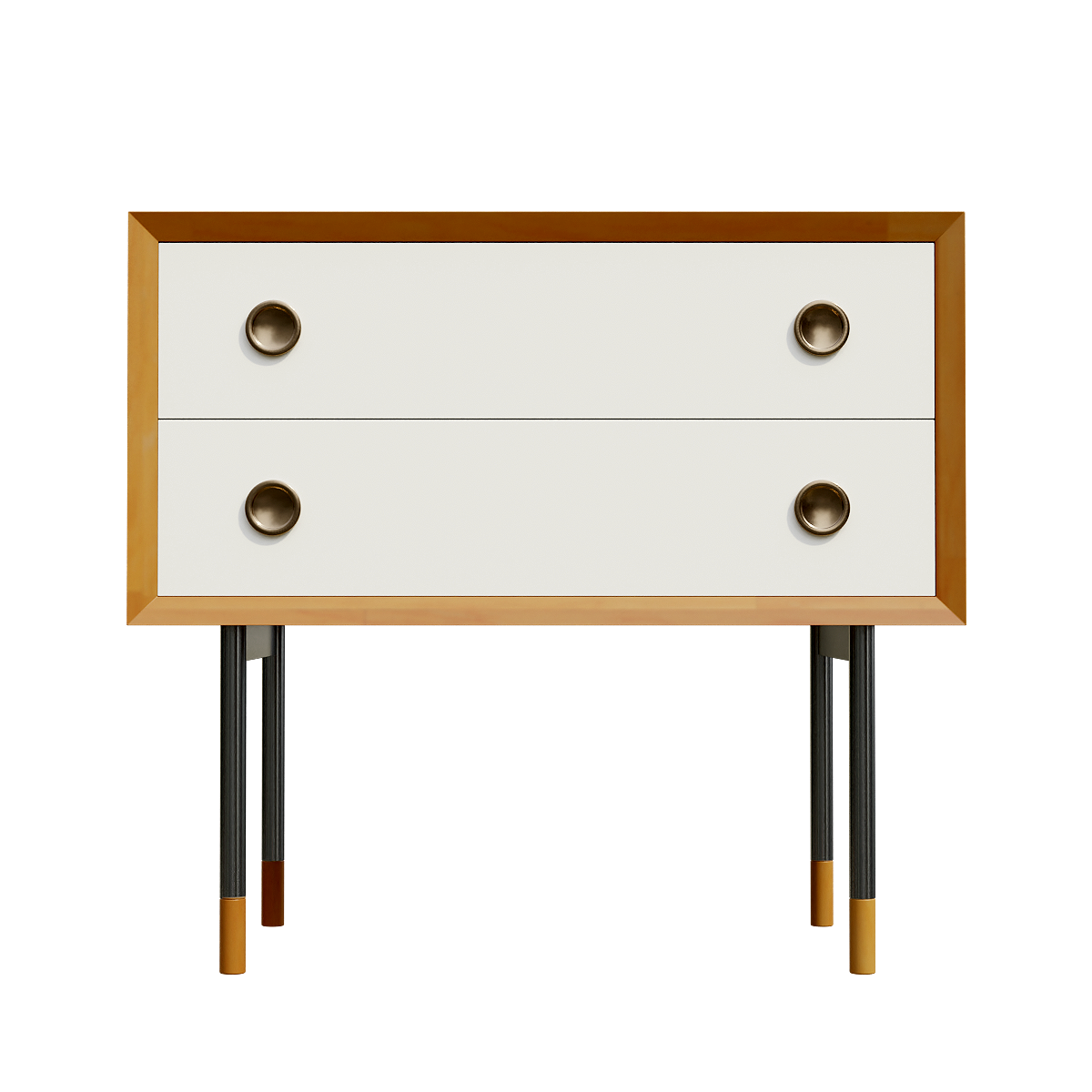 现代金色把手双抽抽屉柜床头柜收纳 | 抽屉柜,收纳柜,储物柜,现代,床头柜,斗柜,极简,矮柜,装饰柜,卧室床头柜,3D模型,3D打印,3D素材,obj,glTF,fbx,dae,stl,3ds,glb,usdz,3dmax,blender模型,VisionPro,3D建模,3D扫描,3d打印模型