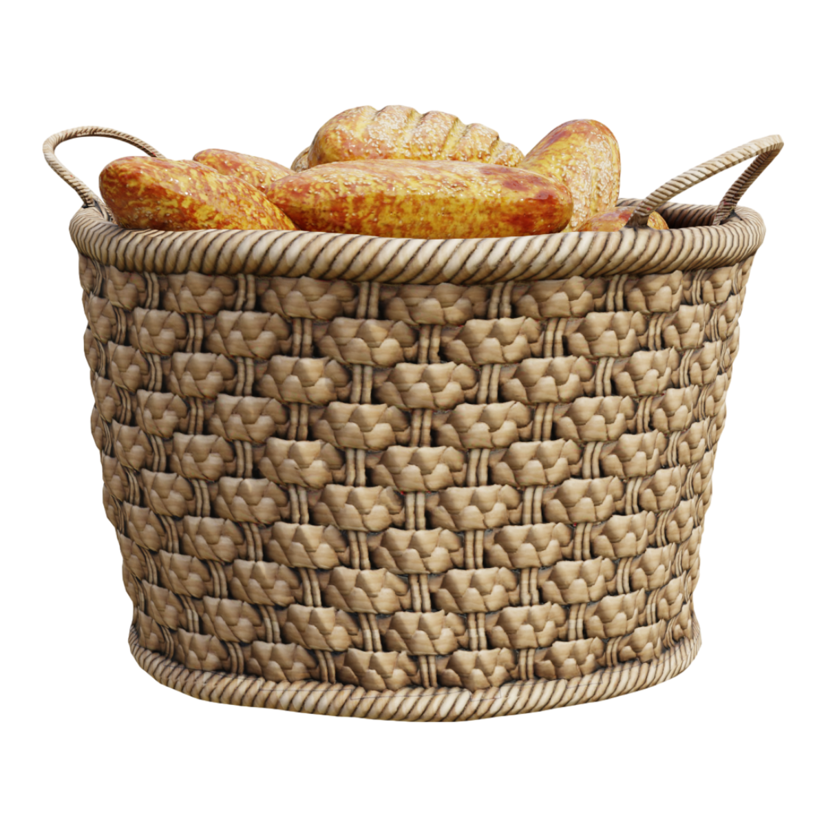 藤编家用水果篮面包点心收纳筐零食糖果篮 | 面包,篮子,藤编,收纳筐,收纳篮,储物篮,面包篮,手提篮,编织篮,手工编织篮,3D模型,3D打印,3D素材,obj,glTF,fbx,dae,stl,3ds,glb,usdz,3dmax,blender模型,VisionPro,3D建模,3D扫描,3d打印模型