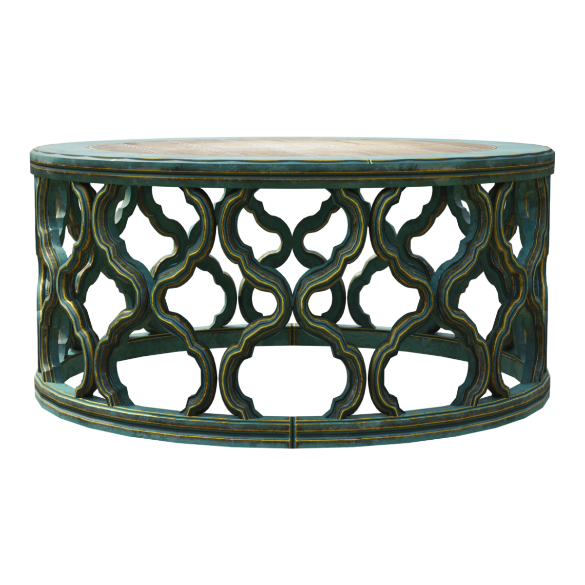金绿色复古圆形茶几小桌子创意边几复古圆台 | 复古,圆桌,茶桌,圆形茶几,圆几,复古茶几,茶台,圆台,实木茶台,金绿色,3D模型,3D打印,3D素材,obj,glTF,fbx,dae,stl,3ds,glb,usdz,3dmax,blender模型,VisionPro,3D建模,3D扫描,3d打印模型