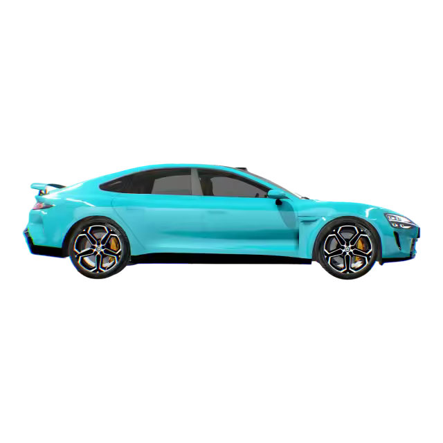 小米SU7（海湾蓝）3D模型模型预览图