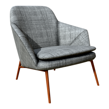 欧式现代单人靠背椅3D模型