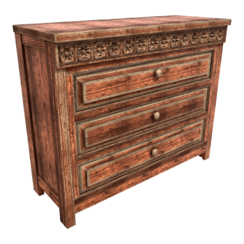 实木做旧复古柜子3D模型