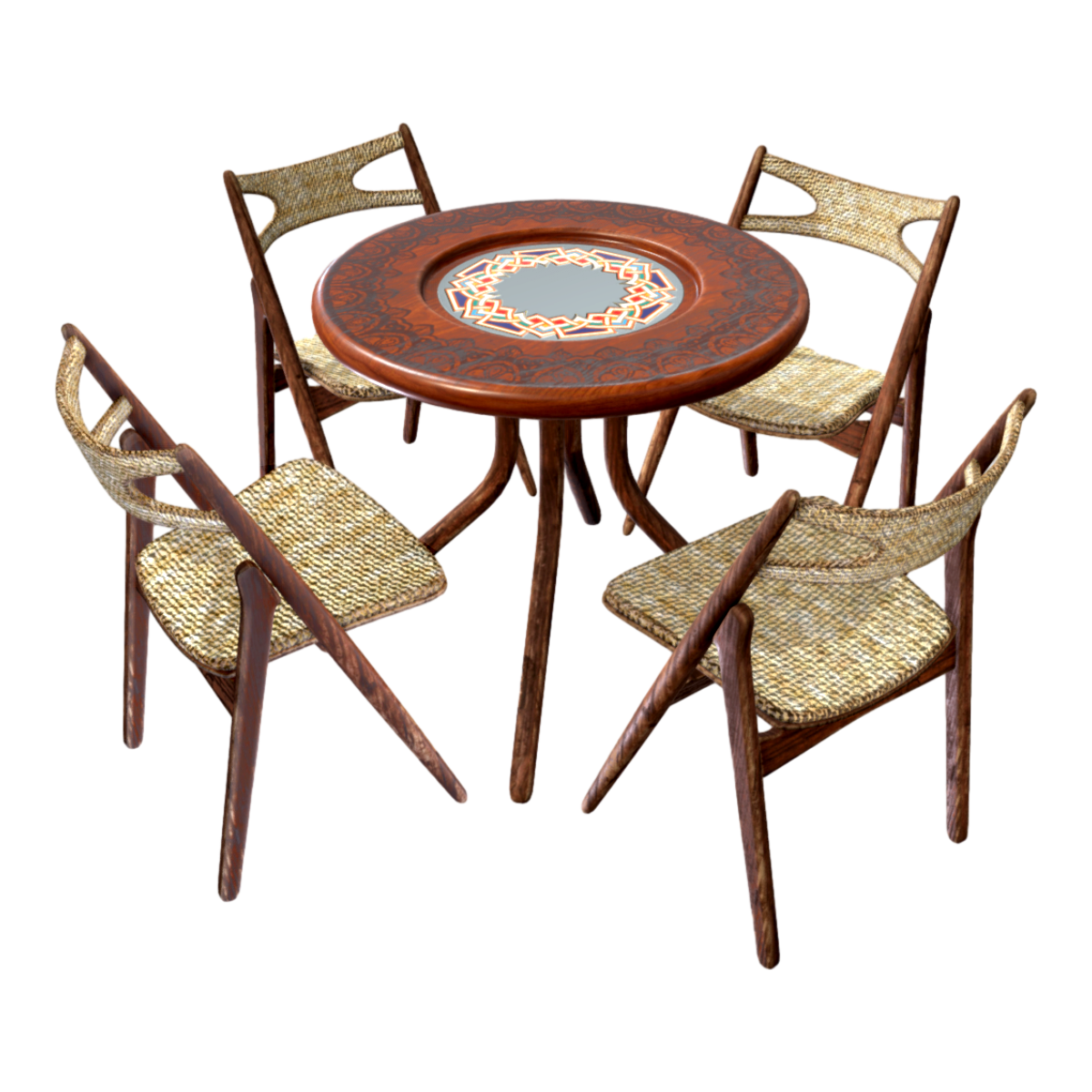 复古实木组合家具3D模型 | 家具,复古,餐桌,实木,家具3D模型,组合家具,组合桌椅,3D模型,3D打印,3D素材,obj,glTF,fbx,dae,stl,3ds,glb,usdz,3dmax,blender模型,VisionPro,3D建模,3D扫描,3d打印模型